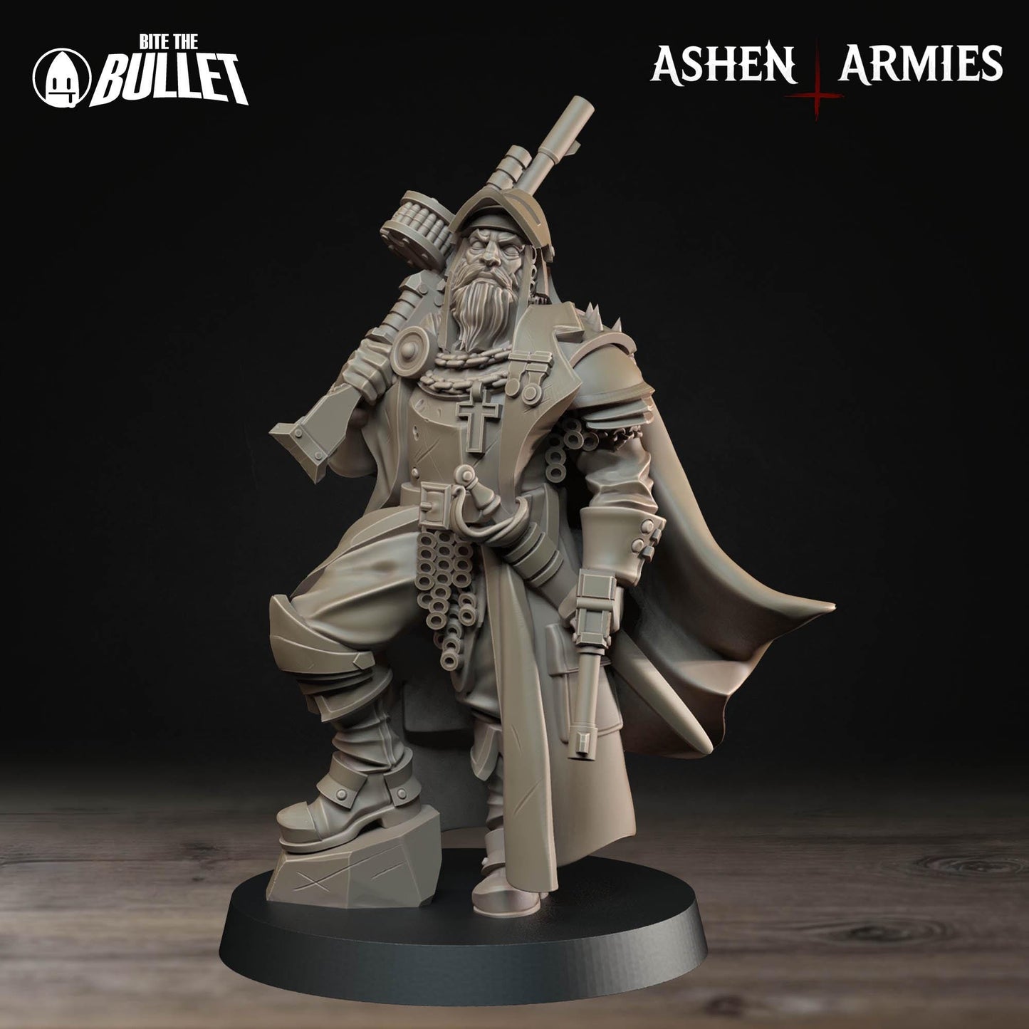 Sanctified Legion Lieutenant Miniature - 28mm / 32mm / 36mm - Bite the Bullet - Resin Printed Figure for D&D, TTRPGs, and Wargaming