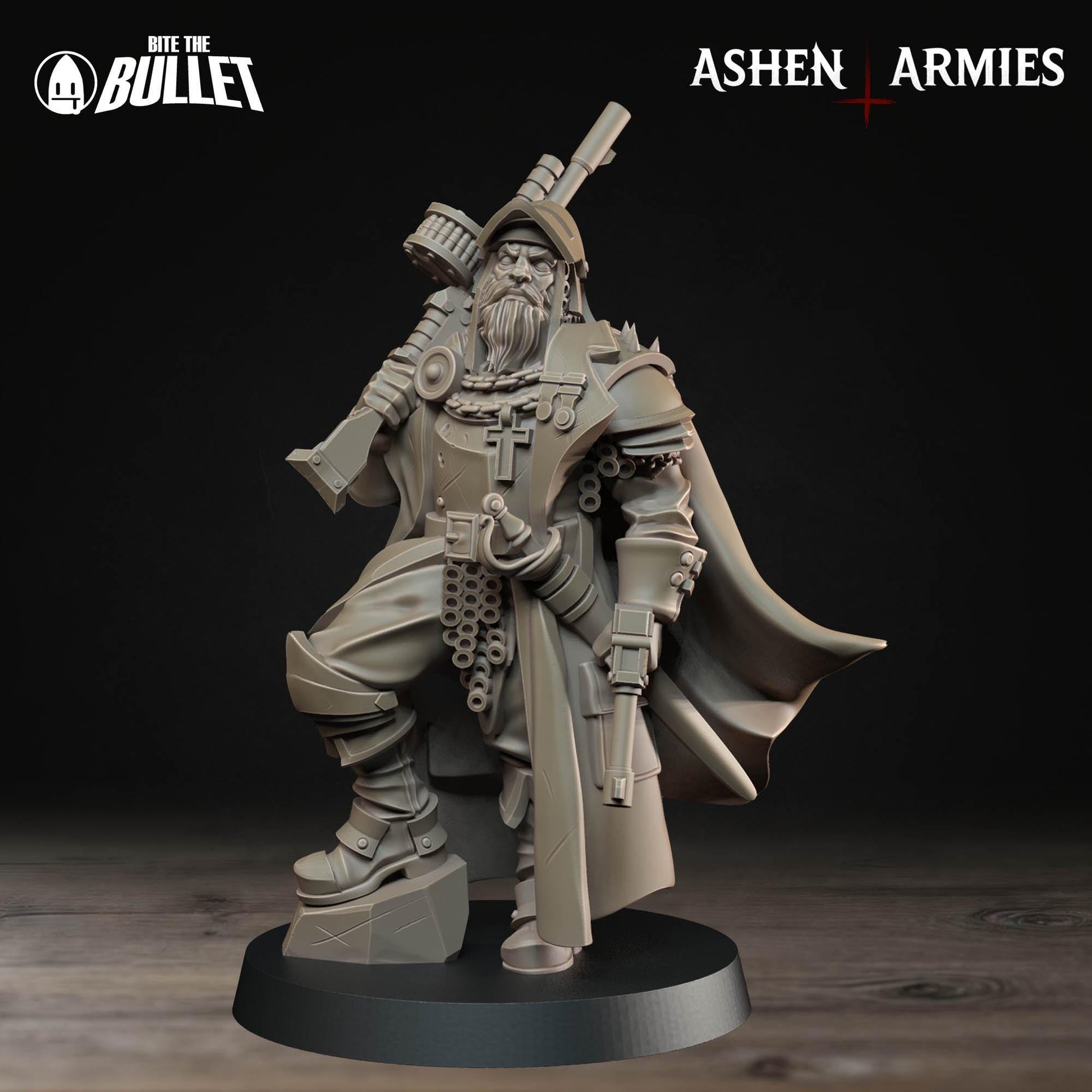 Sanctified Legion Lieutenant Miniature - 28mm / 32mm / 36mm - Bite the Bullet - Resin Printed Figure for D&D, TTRPGs, and Wargaming
