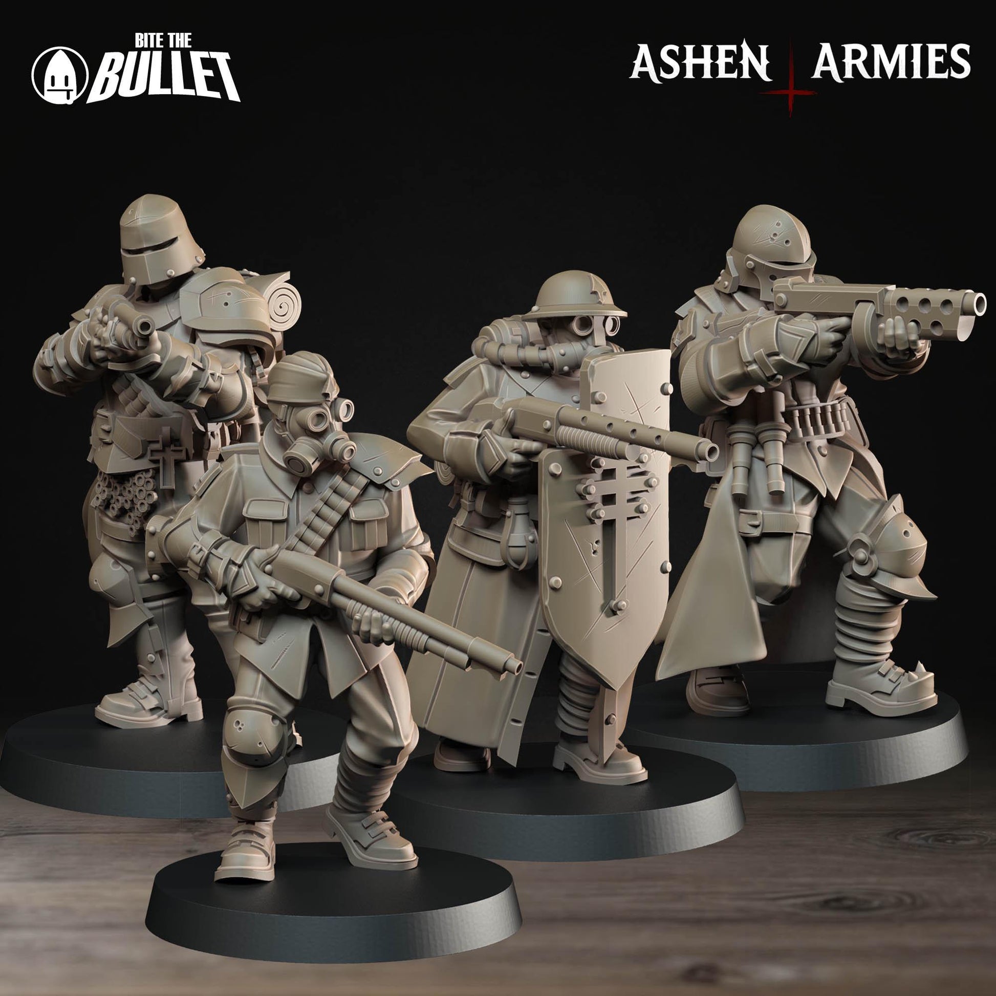 Sanctified Legion Yeoman Miniature (4 Variations) - 28mm / 32mm / 36mm - Bite the Bullet - Resin Printed Wargaming Figure