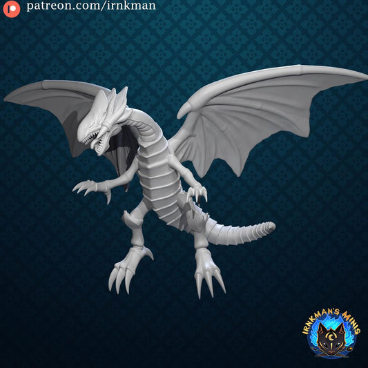 Blue Eyes White Dragon Miniature - Irnkman's Minis - 28mm / 32mm / 36mm