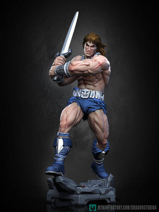 Ax Battler Miniature - 28mm / 32mm / 36mm / 75mm - DraGun Studios - Resin Printed Figurine for D&D, TTRPGs, and Board Games