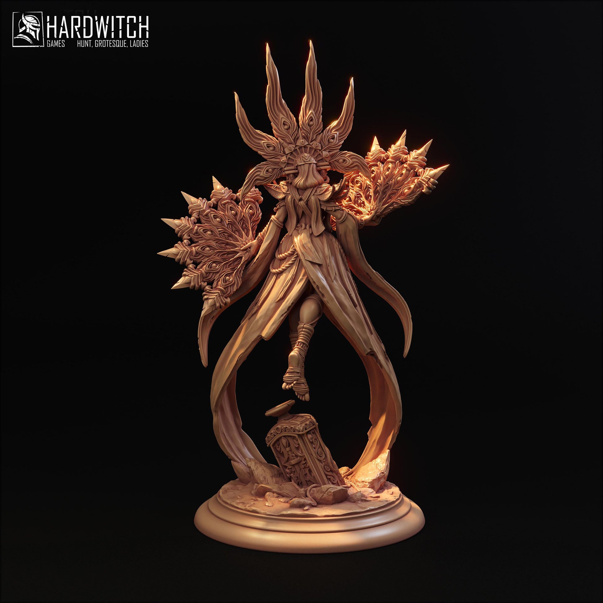 Farida Saahor Miniature (Standard and NSFW) - 28mm / 32mm / 36mm / 75mm - HardWitch Games - Resin Printed Figure for D&D and TTRPGs