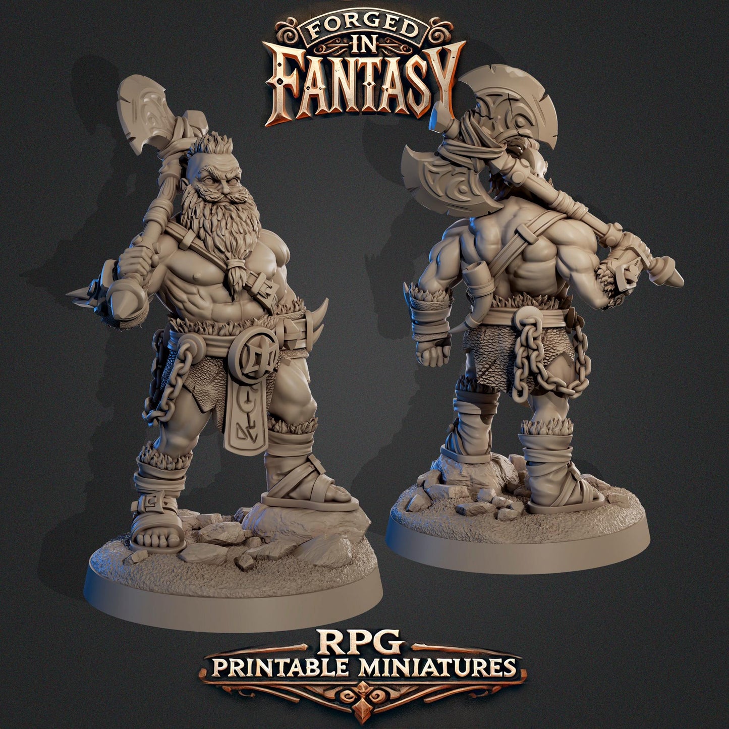 Forged in Fantasy Miniature (6 Variations) - Claudia's Gallery - 28mm / 32mm / 36mm / 75mm - Resin Printed Figure for D&D and TTRPGs