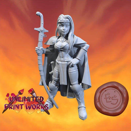 Leida Miniature - 28mm / 32mm / 36mm / 75mm - Ethan Savage Studios - Resin Printed Figure for D&D, TTRPGs, and Board Games