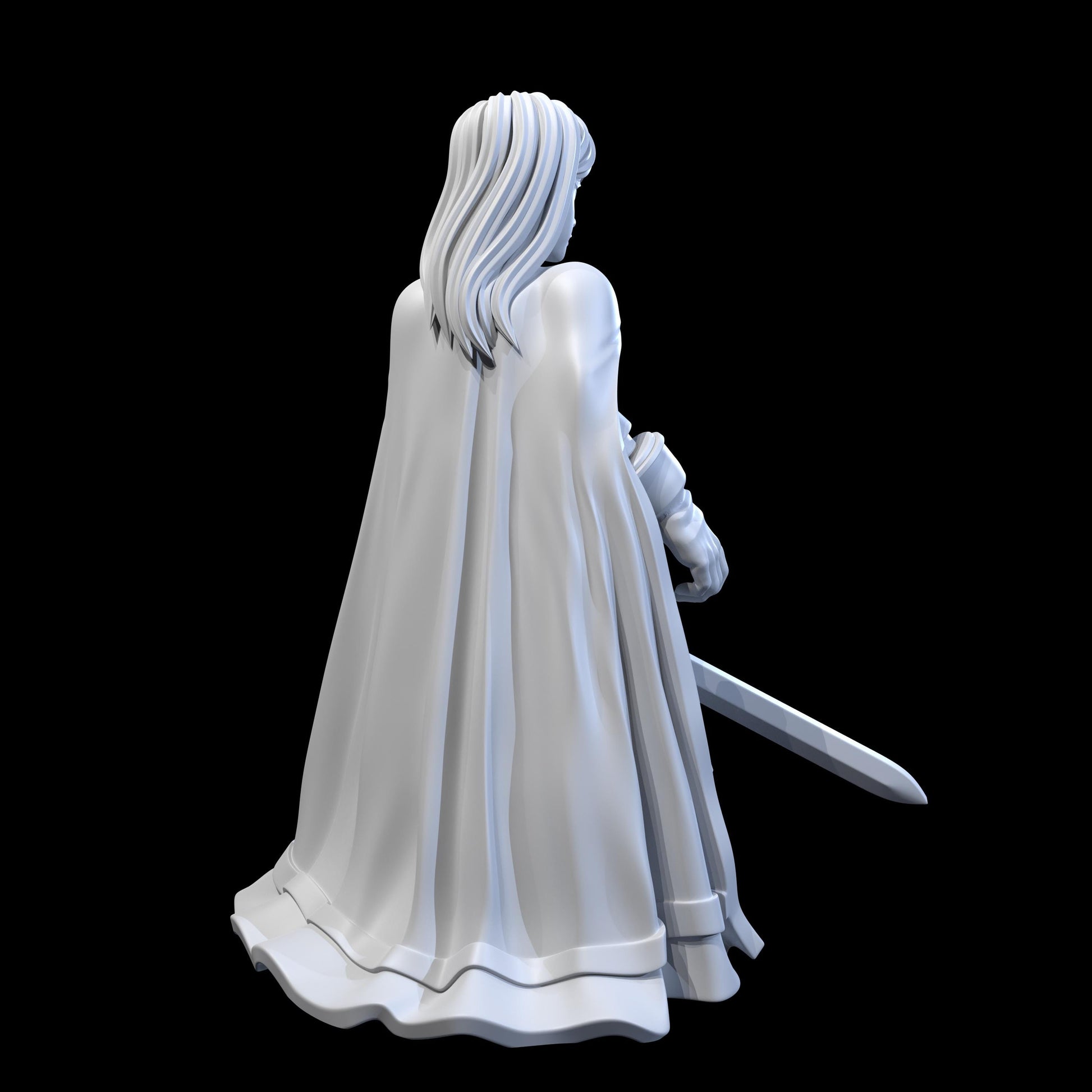 Female Knight Miniature - 28mm / 32mm / 36mm - Ethan Savage Studios - Resin Printed Figure for D&D, TTRPGs, and Board Games