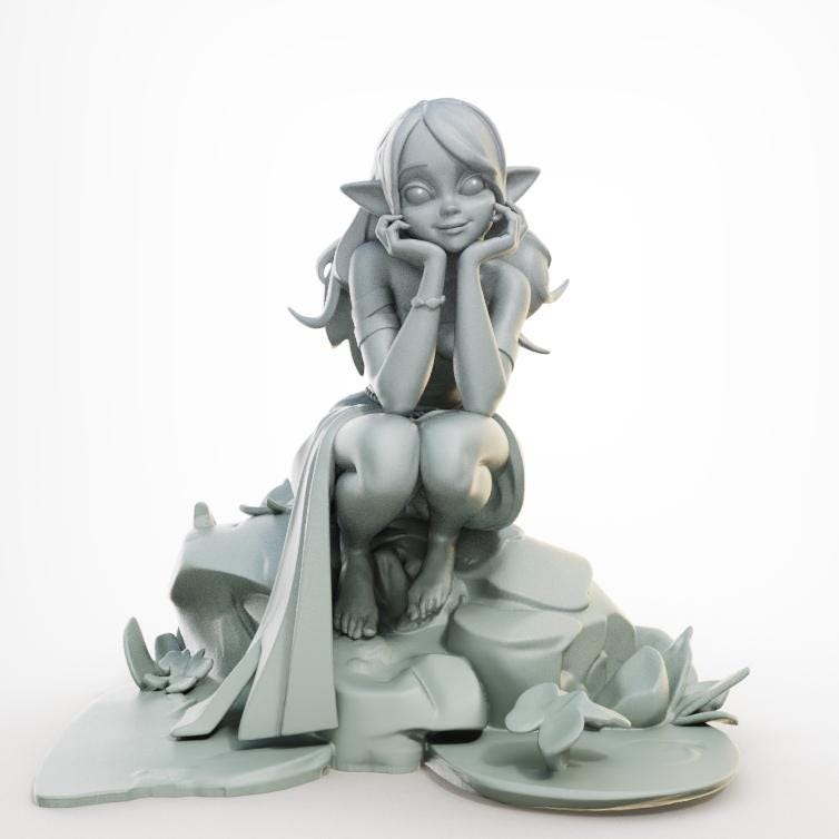 Legendary Lady Nyxira Miniature (Tiefling, Fairy, Succubus & Elf Variations) - 28mm / 32mm / 36mm / 75mm - Female Miniatures -