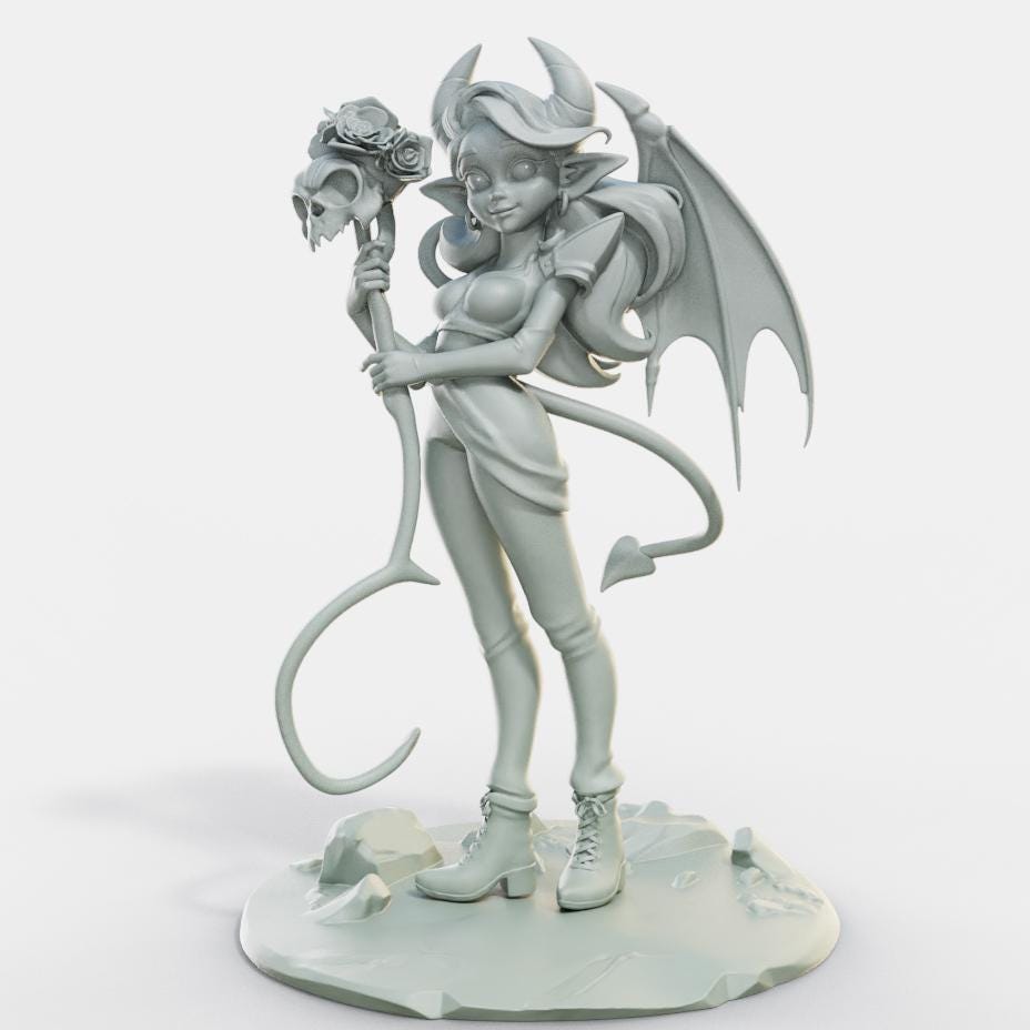 Legendary Lady Velistra Miniature - 28mm / 32mm / 36mm / 75mm - Female Miniatures - Resin Printed Miniature for Painting, D&D, and TTRPGs