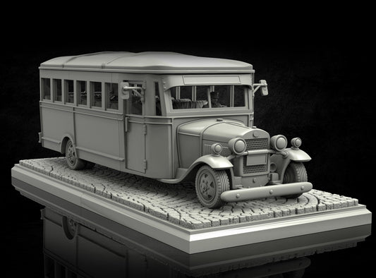 Bus Vehicle Miniature - 28mm / 32mm / 36mm - Adaevy Creations - Resin Printed Figure for Arkham Horror, TTRPGs, and Board Games