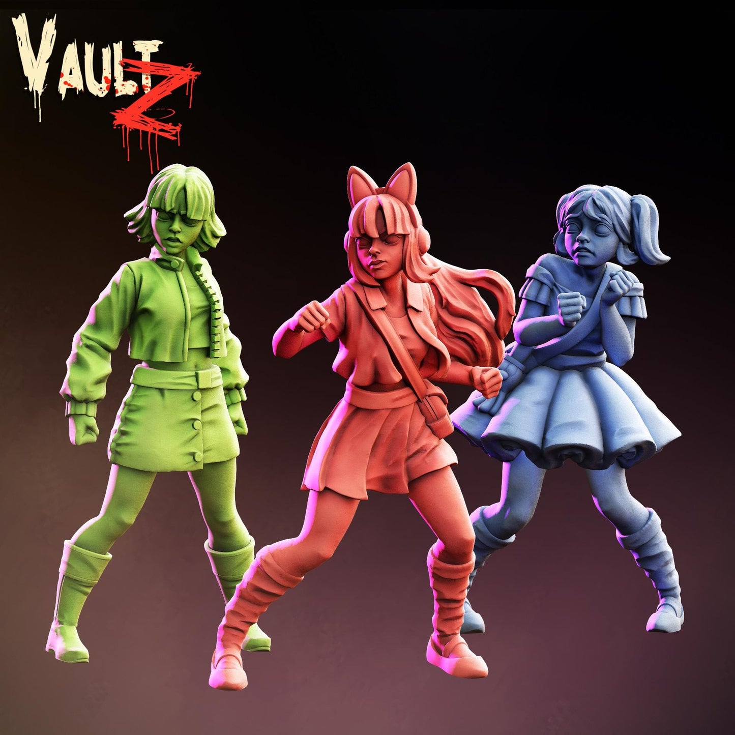 Chemical X Cuties Miniature - 28mm / 32mm / 36mm - VaultZ - Resin Printed Figures for D&D, TTRPGs, Zombicide, and Board Games