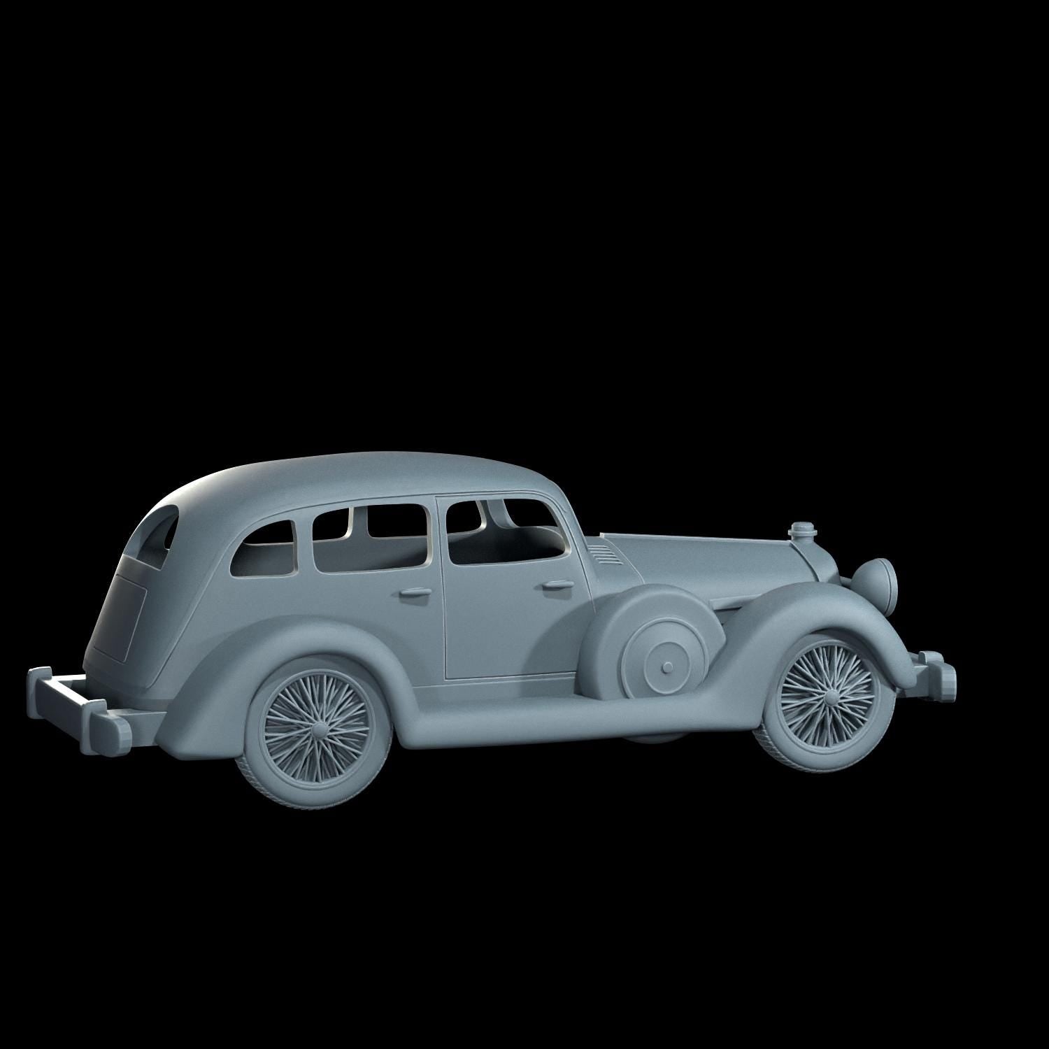 1935 SS1 Vehicle Miniature - 28mm / 32mm / 36mm - Cosmondo - Resin Printed Figure for Arkham Horror, D&D, TTRPGs, and Board Games