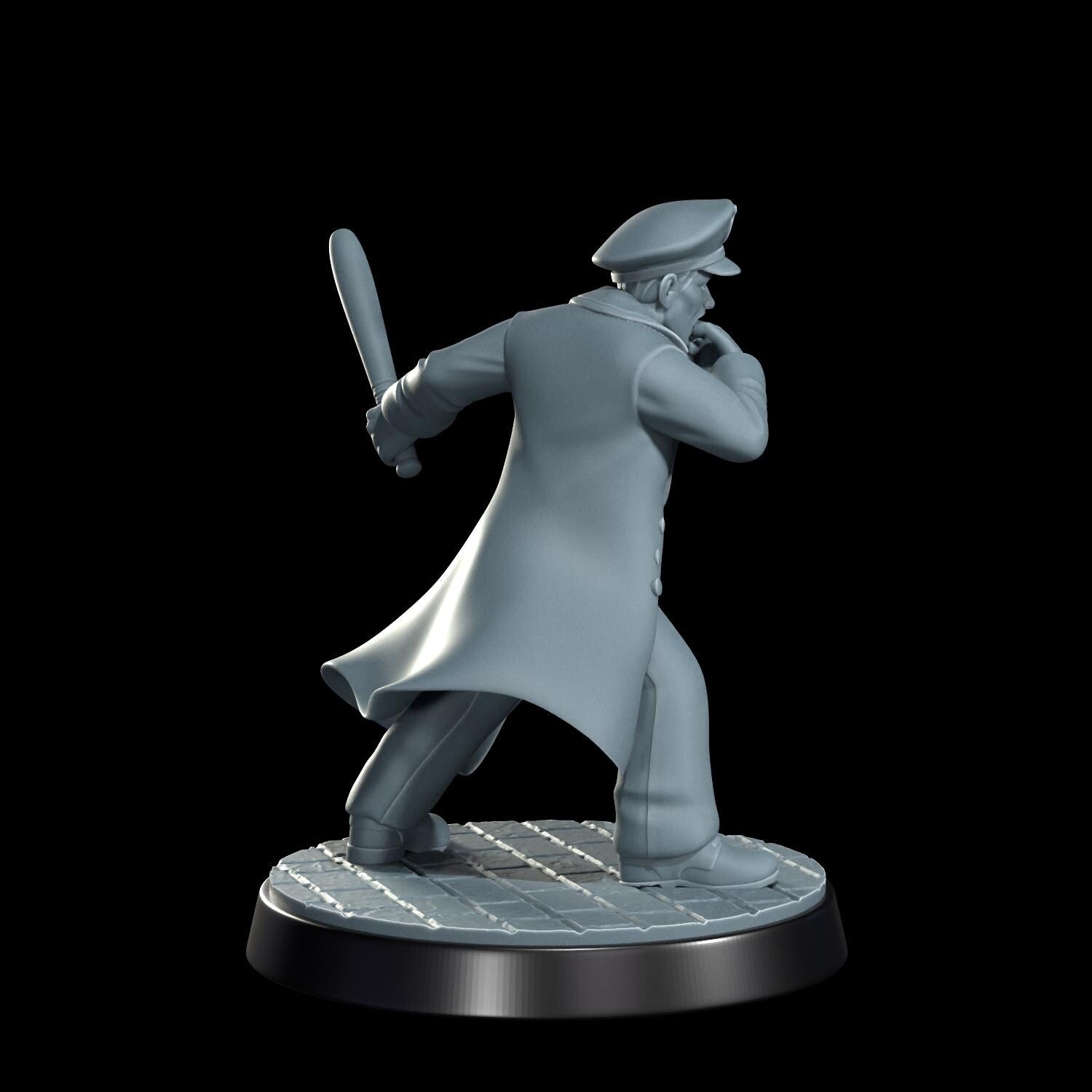 High Speed Horror Police Officers Miniature - 28mm / 32mm / 36mm - Cosmondo - Resin Printed Figure for Arkham Horror, D&D, and TTRPGs