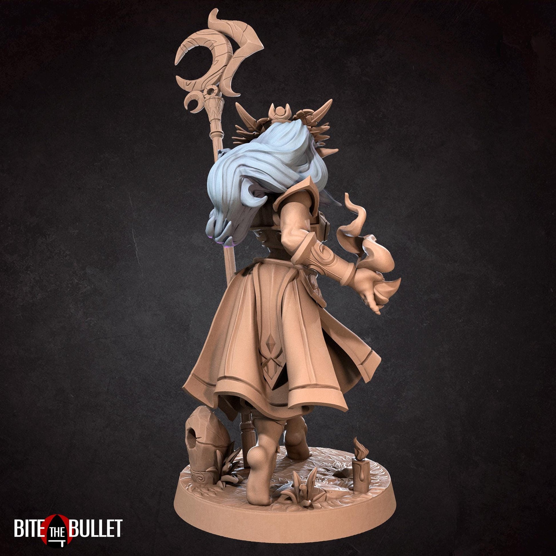 Night Elf Sorceress Tiana Miniature - 28mm / 32mm / 36mm - Bite the Bullet - Resin Printed Figure for D&D, TTRPGs, and Board Games