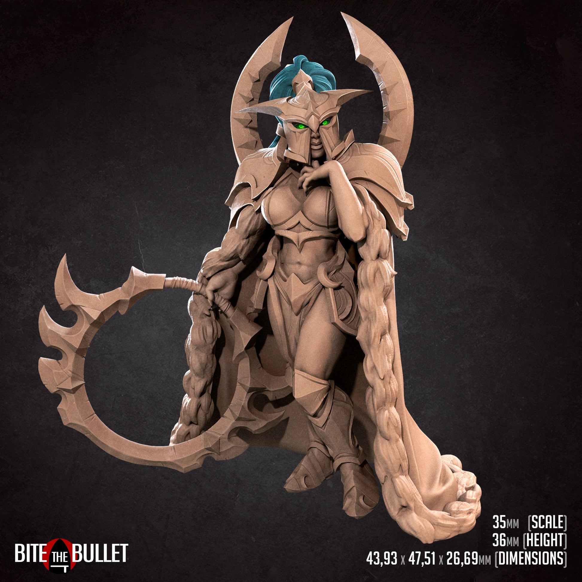 Night Elf Heroine Moira Miniature - 28mm / 32mm / 36mm - Bite the Bullet - Resin Printed Figure for D&D, TTRPGs, and Board Games