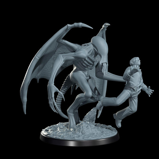 Nightgaunt's Claim Miniature - 28mm / 32mm / 36mm - Cosmondo - Resin Printed Figure for Arkham Horror, D&D, TTRPGs, and Board Games