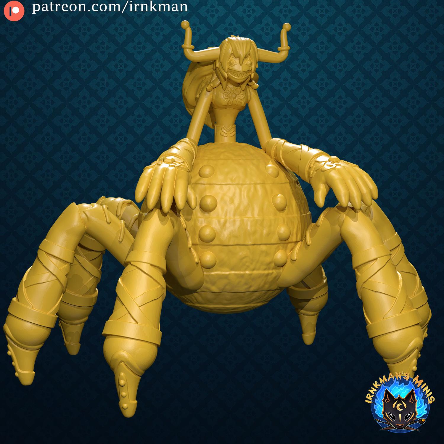 Arukenimon Miniature (Digi and Human Variations) - Irnkman's Minis - Unpainted Resin Printed Miniature for TTRPGs, Painting, and Display