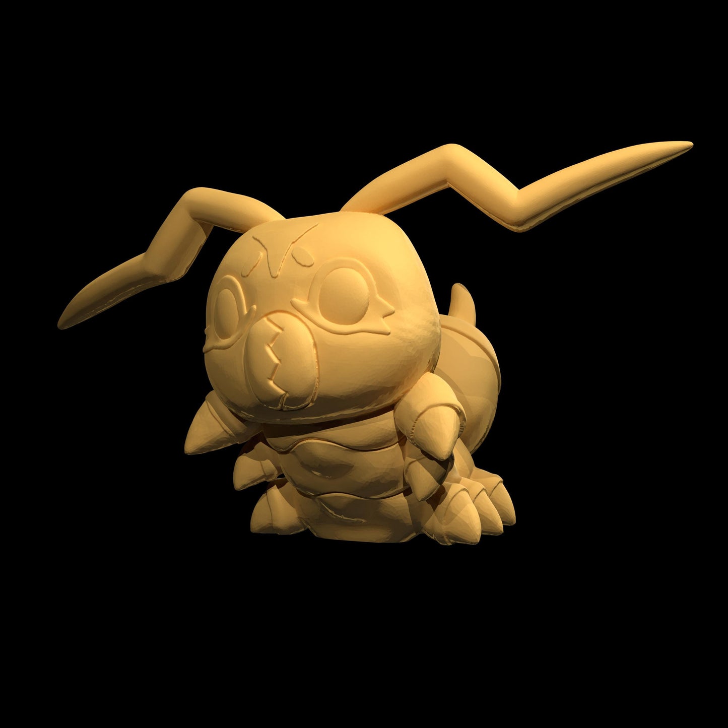 Wormmon Digivolution Line Miniature - Irnkman's Minis - Unpainted Resin Printed Miniature for TTRPGs, Painting, and Display