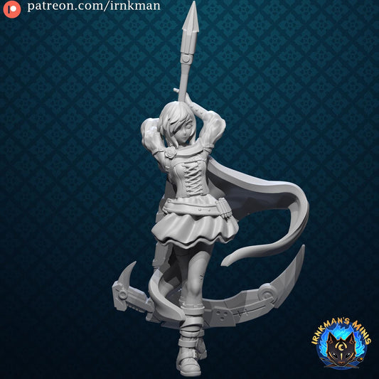 Rubi Roze Miniature - 28mm / 32mm / 36mm - Irnkman's Minis - Resin Printed Figure for D&D, TTRPGs, and Board Games