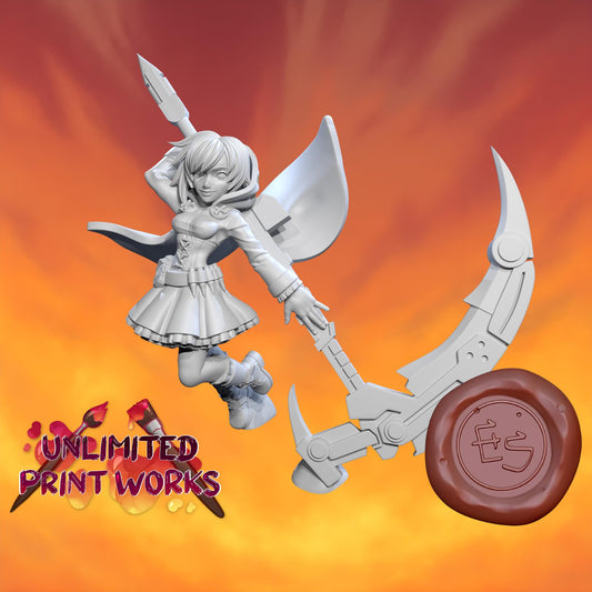 Rose Red Miniature - 28mm / 32mm / 36mm / 75mm - Ethan Savage Studios - Resin Printed Figure for D&D, TTRPGs, and Board Games