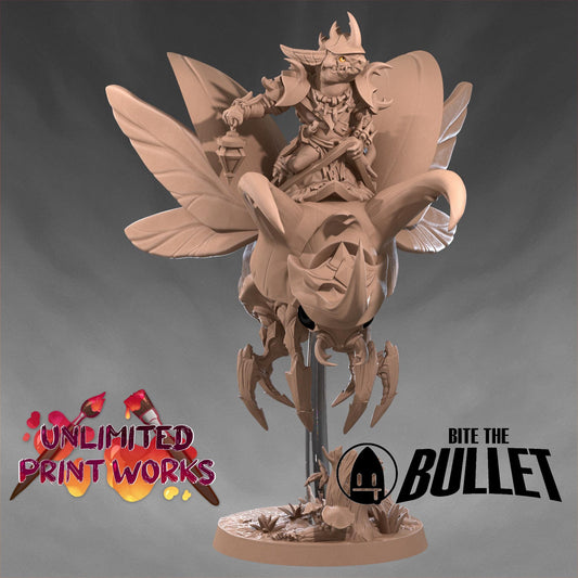 Kobold Beetle Rider Miniature - 28mm / 32mm / 36mm - Bite the Bullet - Resin Printed Figure for D&D, TTRPGs, and Board Games