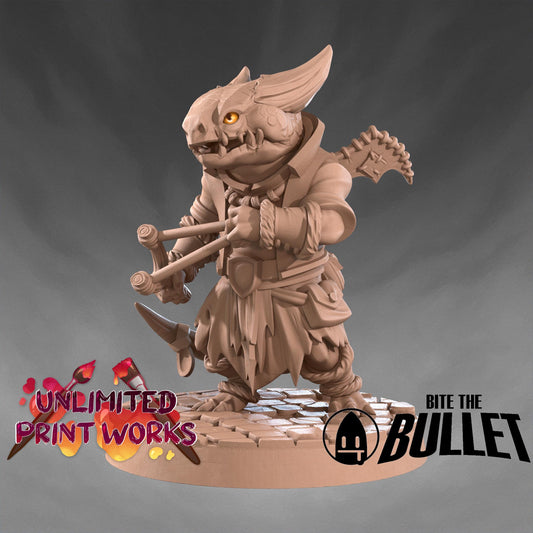 Kobold Marauder Miniature - 28mm / 32mm / 36mm - Bite the Bullet - Resin Printed Figure for D&D, TTRPGs, and Board Games