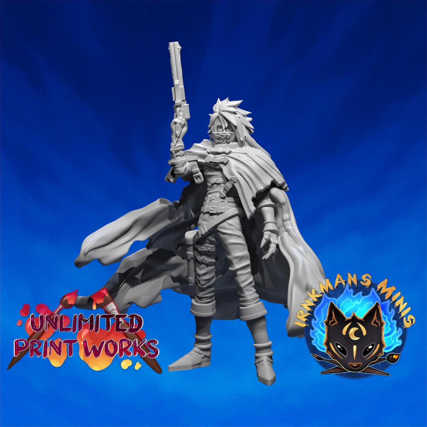 Vampyr Miniature - 28mm / 32mm / 36mm - Irnkman's Minis - Resin Printed Figure for D&D, TTRPGs, and Board Games