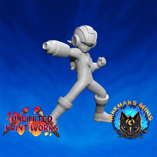 Rock.EXE Miniature - 28mm / 32mm / 36mm - Irnkman's Minis - Resin Printed Figure for D&D, TTRPGs, and Board Games
