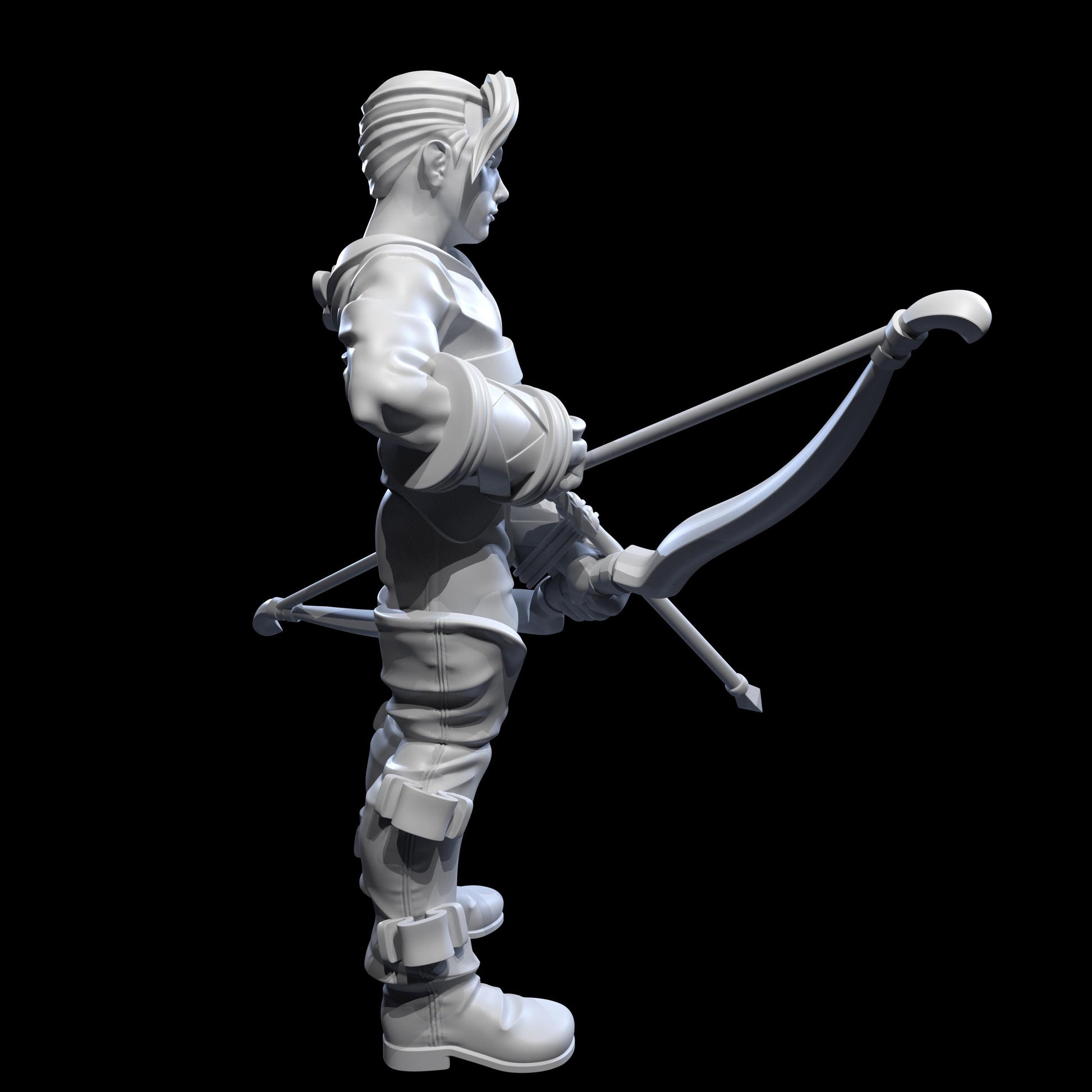 Male Archer Miniature - 28mm / 32mm / 36mm - Ethan Savage Studios - Resin Printed Figure for D&D, TTRPGs, and Board Games