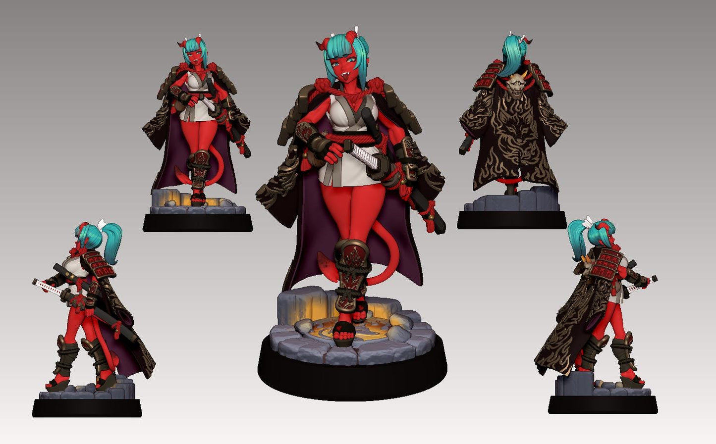 Enka, Feast of Blades Miniature - 28mm / 32mm / 36mm - LPOMC - Resin Printed Figure for D&D, TTRPGs, and Board Games