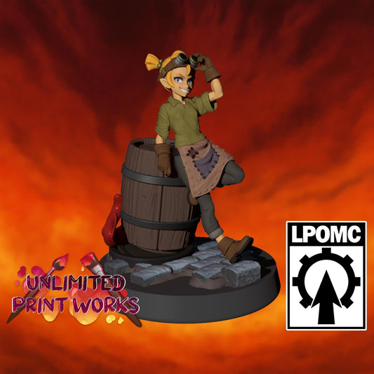 Lisa Miniature - 28mm / 32mm / 36mm / 75mm - LPOMC - Resin Printed Figure for D&D, TTRPGs, and Board Games