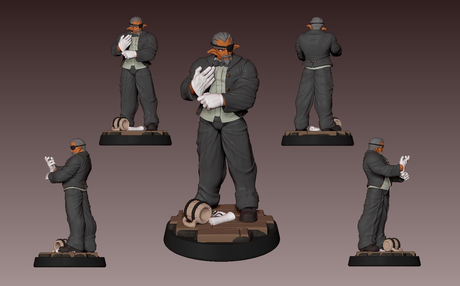 Gray Rat Miniature - 28mm / 32mm / 36mm / 75mm - LPOMC - Resin Printed Figure for D&D, TTRPGs, and Board Games