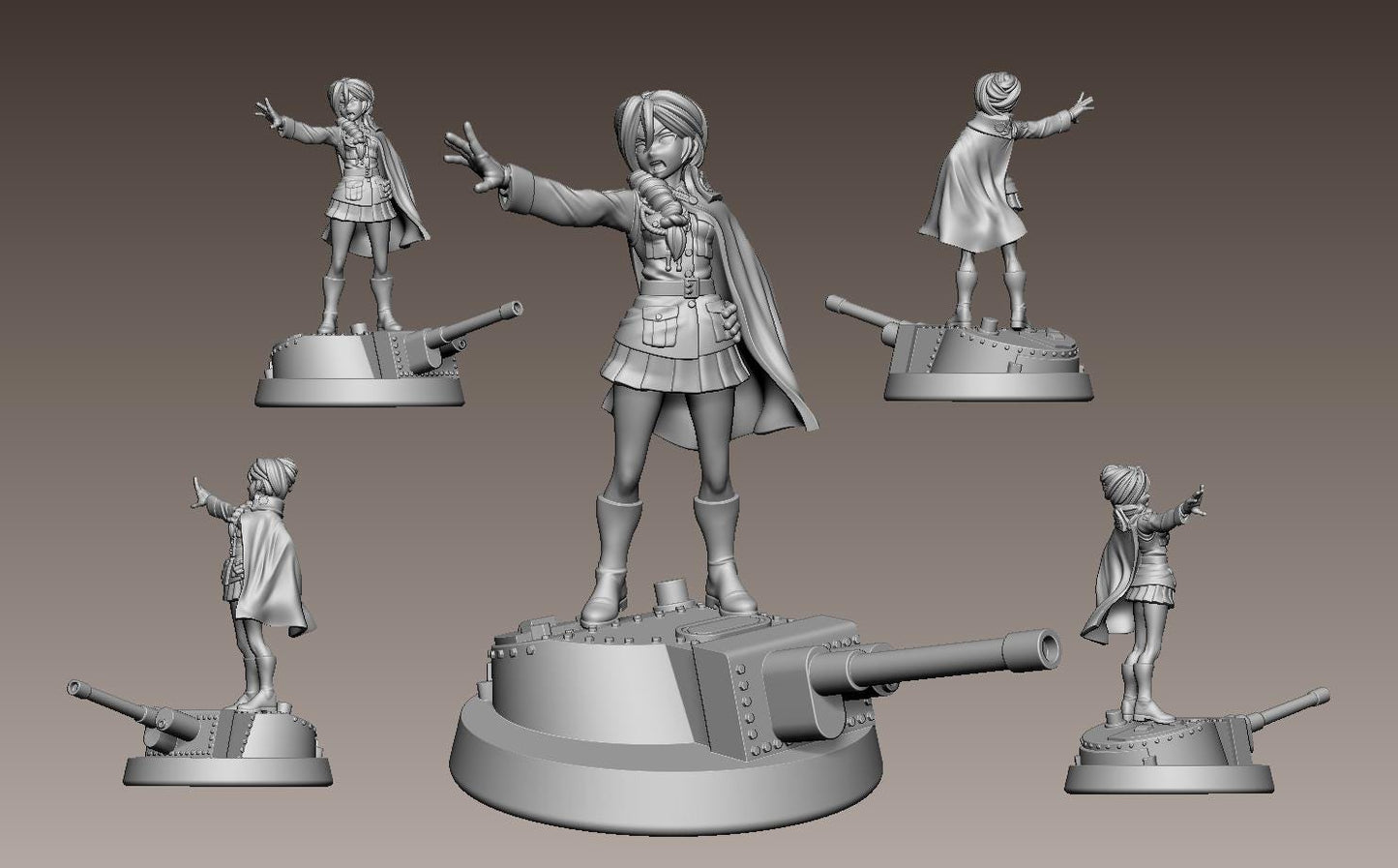 Cadet Commander Miniature - 28mm / 32mm / 36mm / 75mm - LPOMC - Resin Printed Figure for D&D, TTRPGs, and Board Games