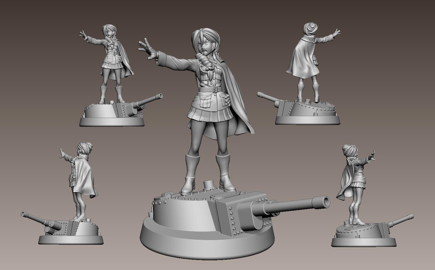 Cadet Commander Miniature - 28mm / 32mm / 36mm / 75mm - LPOMC - Resin Printed Figure for D&D, TTRPGs, and Board Games