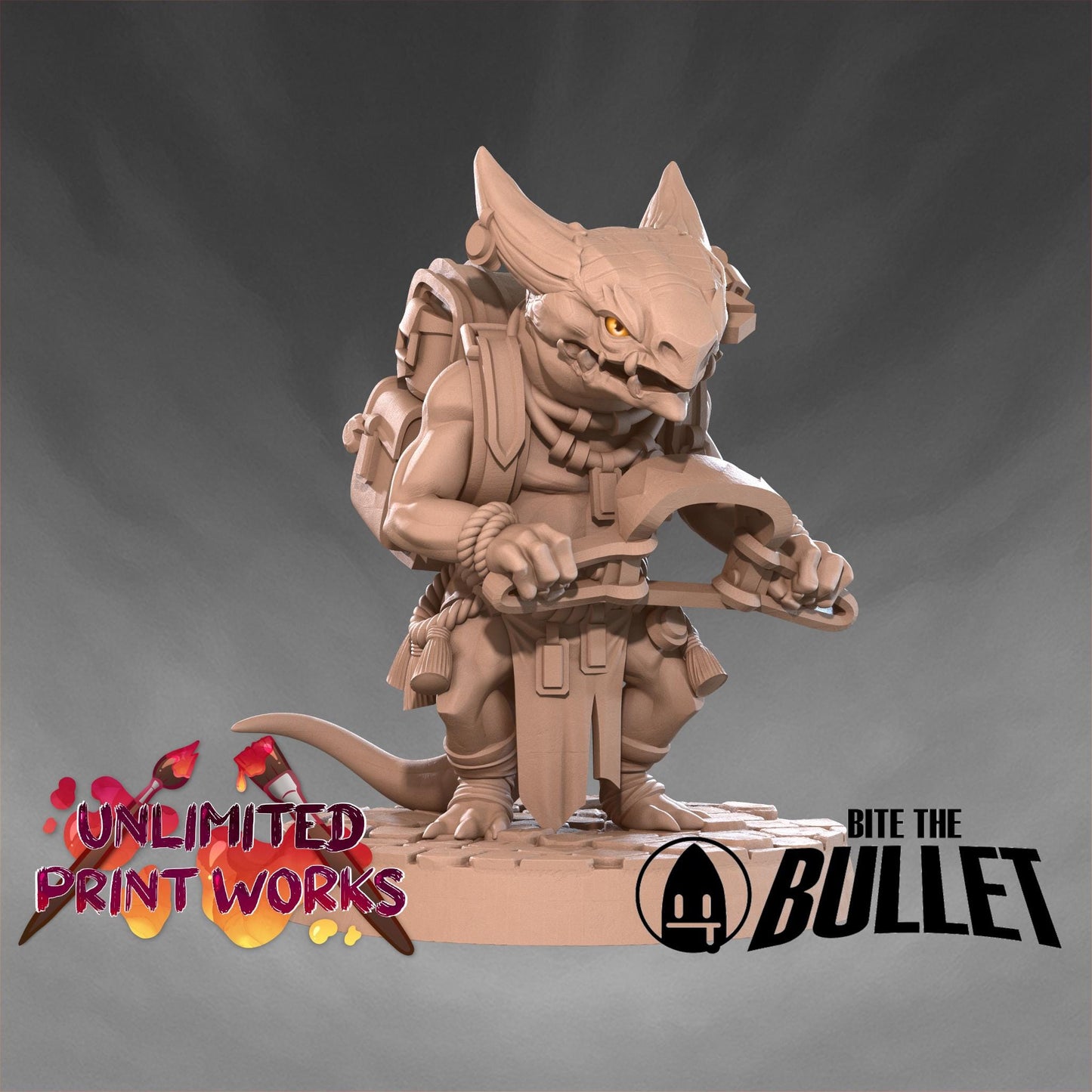 Kobold Trapper Miniature - 28mm / 32mm / 36mm - Bite the Bullet - Resin Printed Figure for D&D, TTRPGs, and Board Games