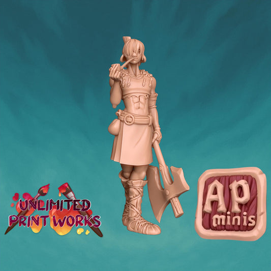 Cole, Firbolg Barbarian Miniature - Awkward Penguin’s Minis - 28mm / 32mm / 36mm - Resin Printed Figure for D&D, Daggerheart, and Painting