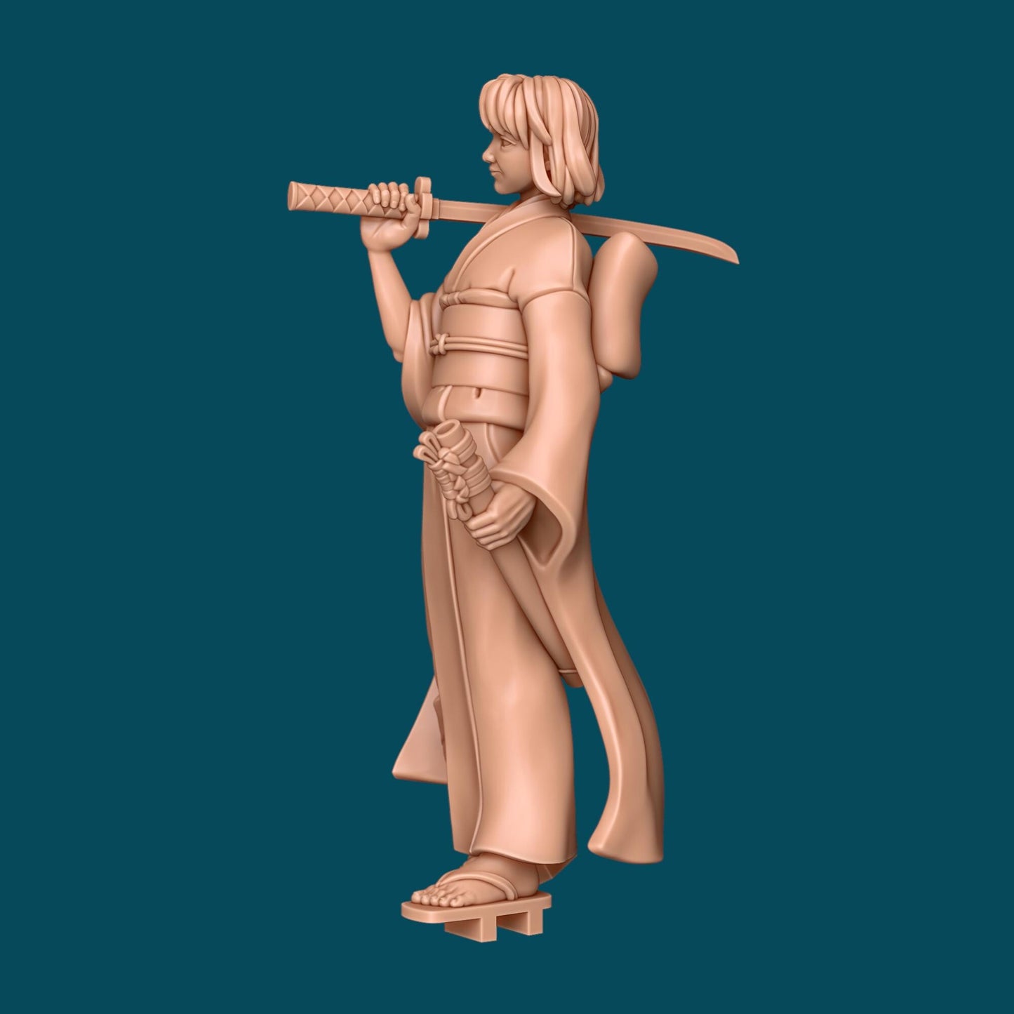 Hayate, Snarky Ronin Miniature - Awkward Penguin’s Minis - 28mm / 32mm / 36mm - Resin Printed Figure for D&D, Daggerheart, and Painting