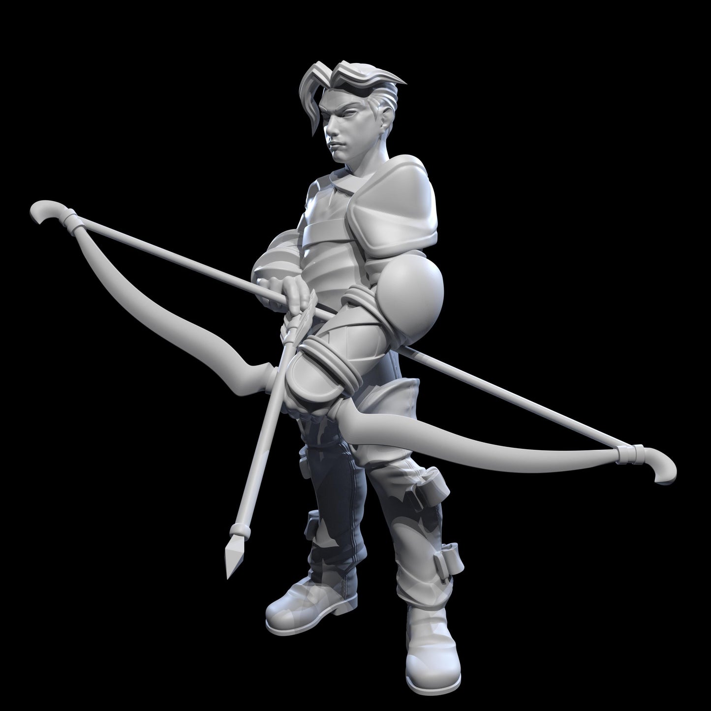 Male Archer Miniature - 28mm / 32mm / 36mm - Ethan Savage Studios - Resin Printed Figure for D&D, TTRPGs, and Board Games