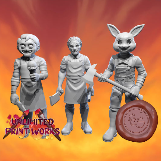Shirokage's Killers Miniature - 28mm / 32mm / 36mm / 75mm - Ethan Savage Studios - Resin Printed Figure for D&D, TTRPGs, and Board Games
