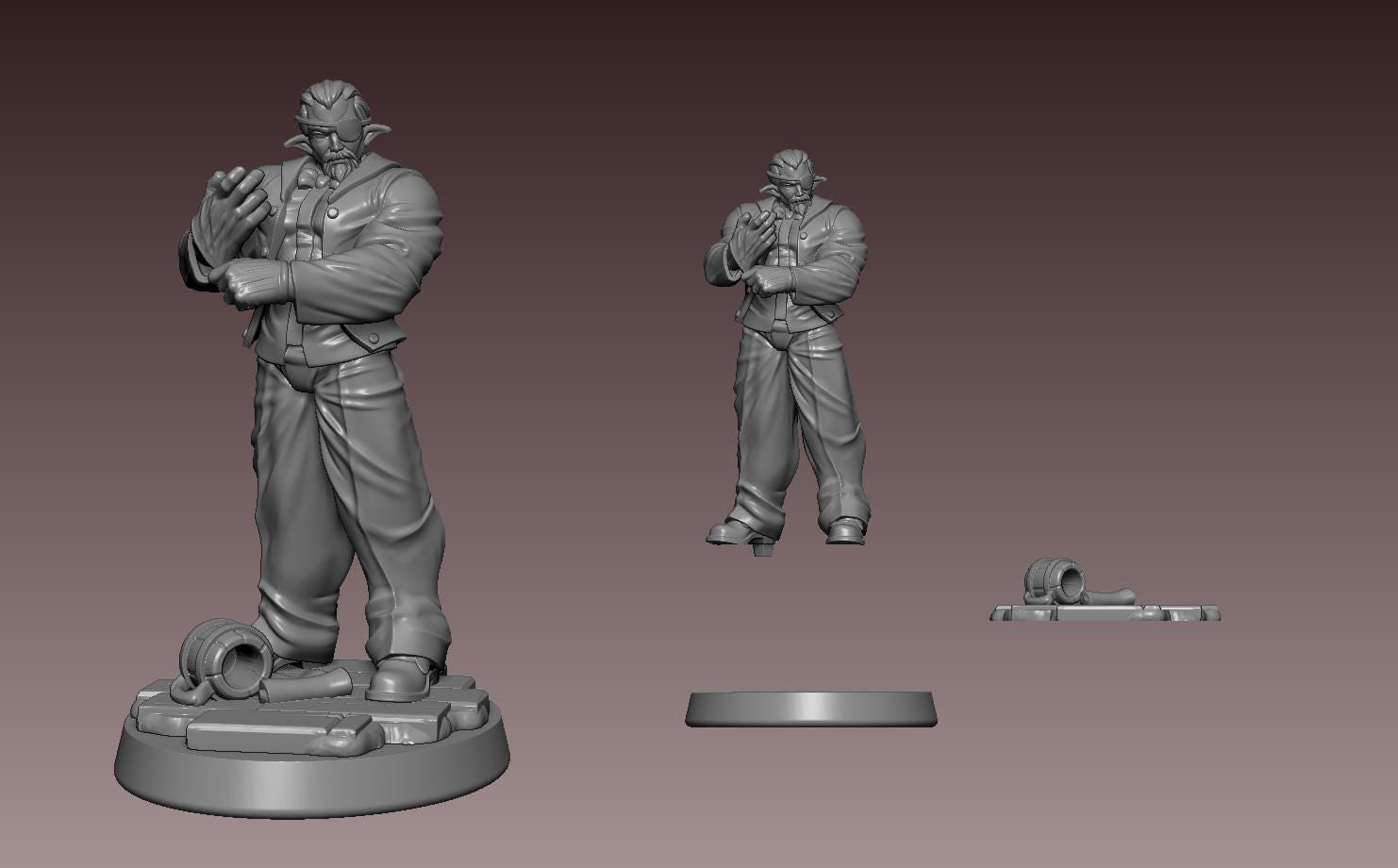 Gray Rat Miniature - 28mm / 32mm / 36mm / 75mm - LPOMC - Resin Printed Figure for D&D, TTRPGs, and Board Games