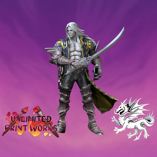 Alucard II - 28mm / 32mm / 36mm / 75mm - DraGun Studios - Resin Printed Figurine for D&D, TTRPGs, and Board Games