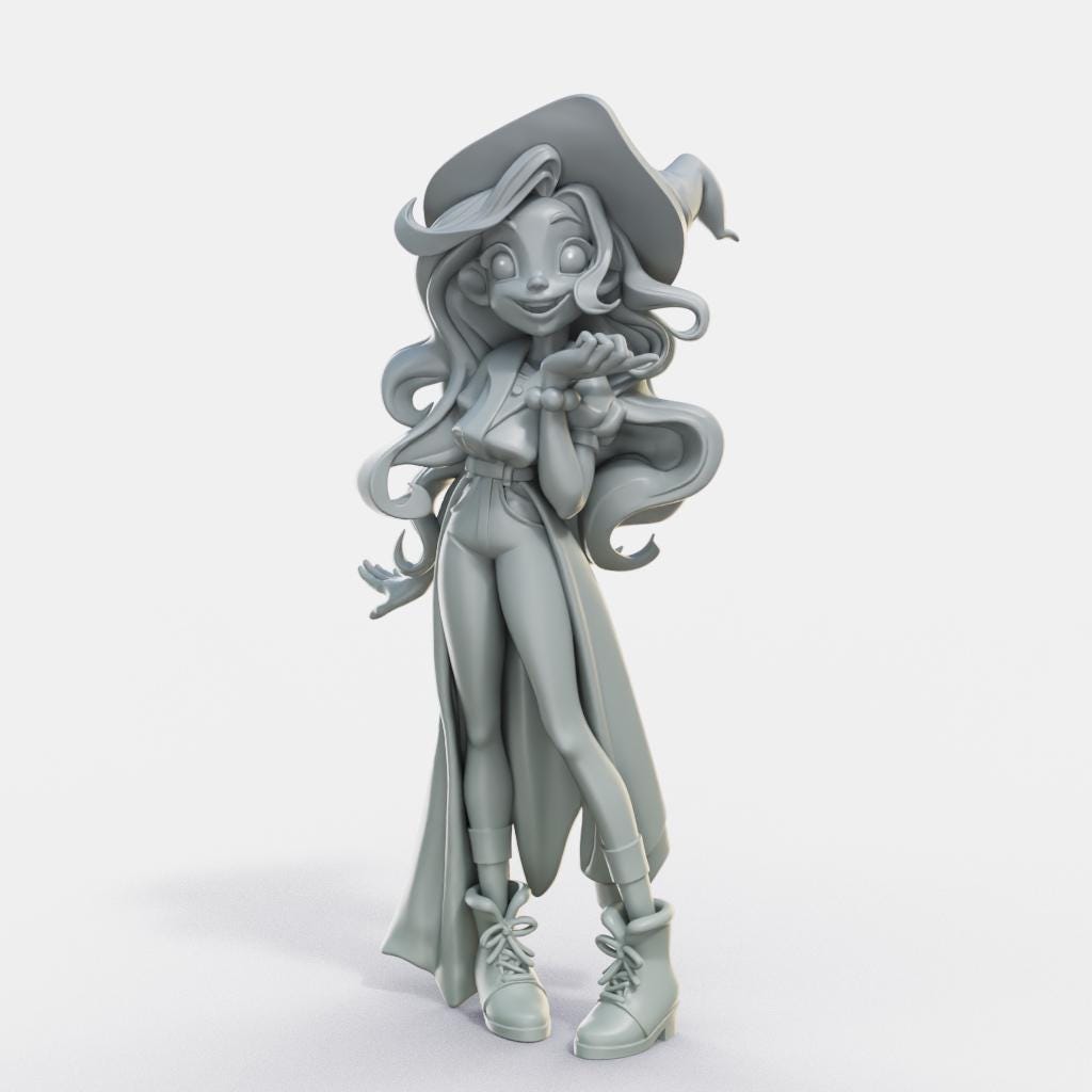 Marvelous Maidens II Miniature (7 Variations) - Female Miniatures - 28mm / 32mm / 36mm / 75mm - Unpainted Resin Printed Figures