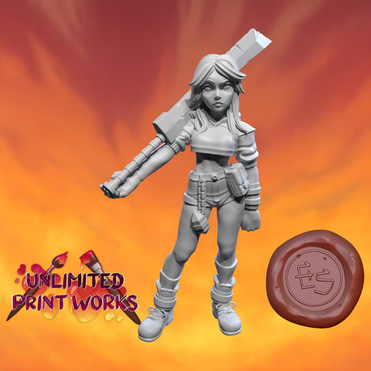 Mercenary Dawn Miniature - 28mm / 32mm / 36mm - Ethan Savage Studios - Resin Printed Figure for D&D, TTRPGs, and Board Games
