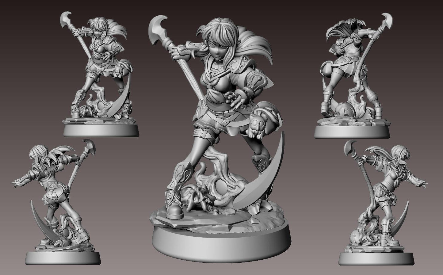 ASD Maru Miniature - 28mm / 32mm / 36mm - LPOMC - Resin Printed Figure for D&D, TTRPGs, and Board Games