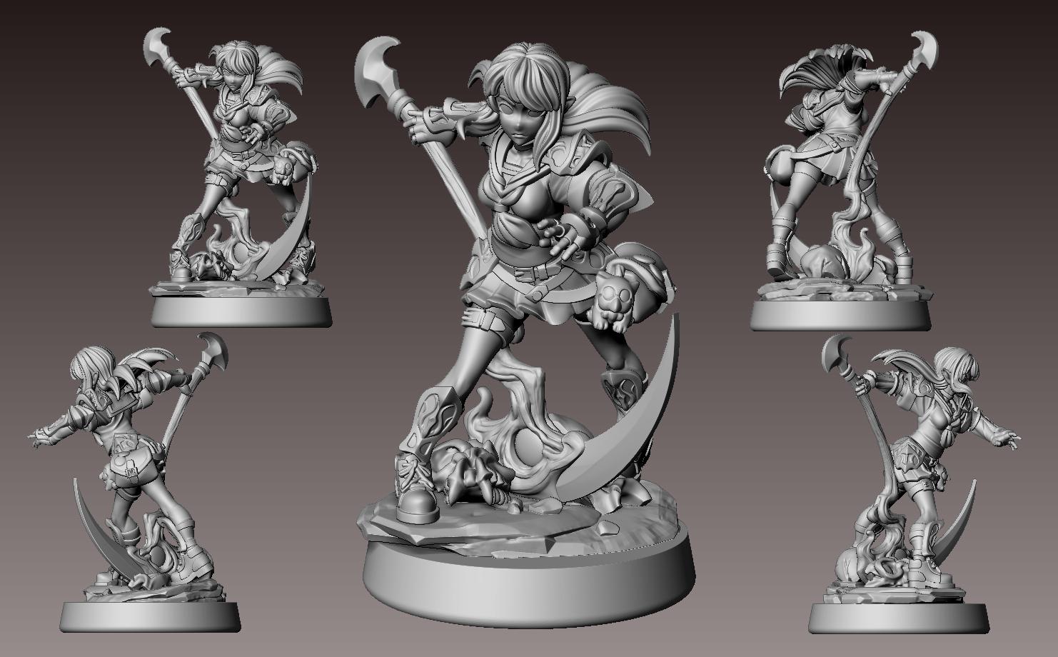 ASD Maru Miniature - 28mm / 32mm / 36mm - LPOMC - Resin Printed Figure for D&D, TTRPGs, and Board Games