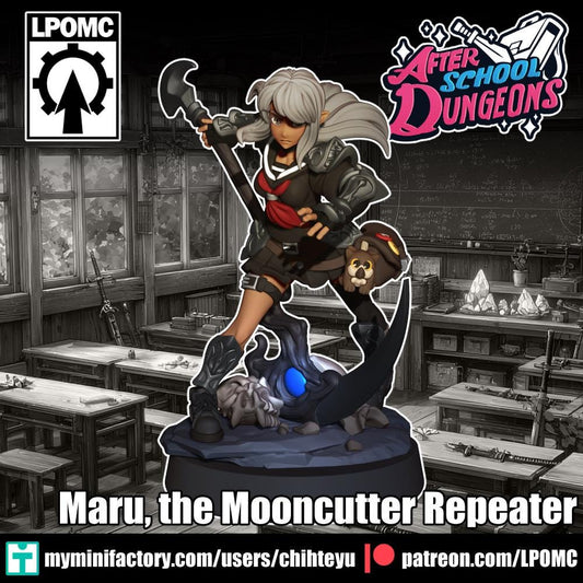 ASD Maru Miniature - 28mm / 32mm / 36mm - LPOMC - Resin Printed Figure for D&D, TTRPGs, and Board Games