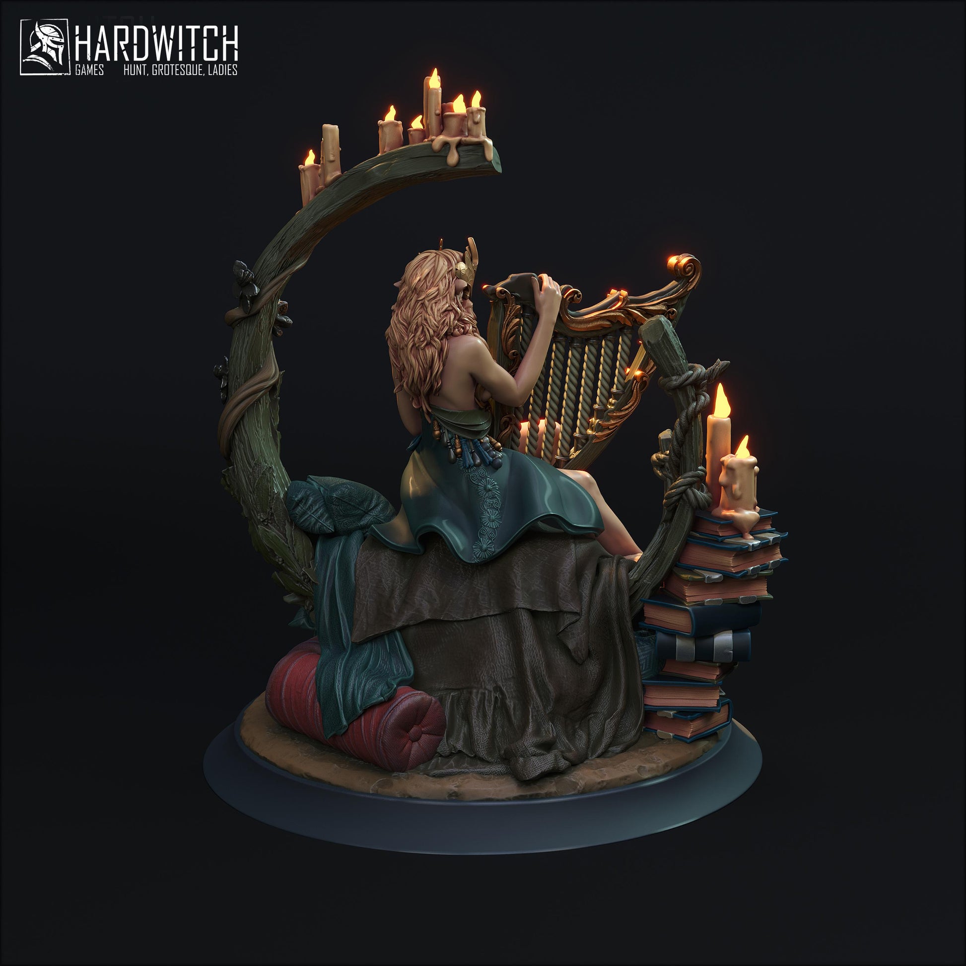 Almanil Aldar Miniature (w/NSFW Option) - 28mm / 32mm / 36mm / 75mm -HardWitch Games- Resin Printed Figure for D&D, TTRPGs, and Board Games