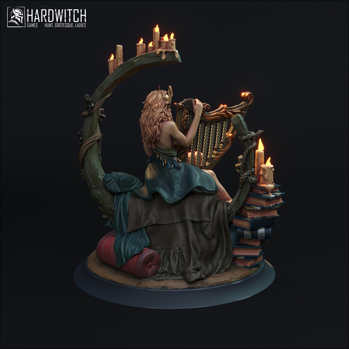 Almanil Aldar Miniature (w/NSFW Option) - 28mm / 32mm / 36mm / 75mm -HardWitch Games- Resin Printed Figure for D&D, TTRPGs, and Board Games