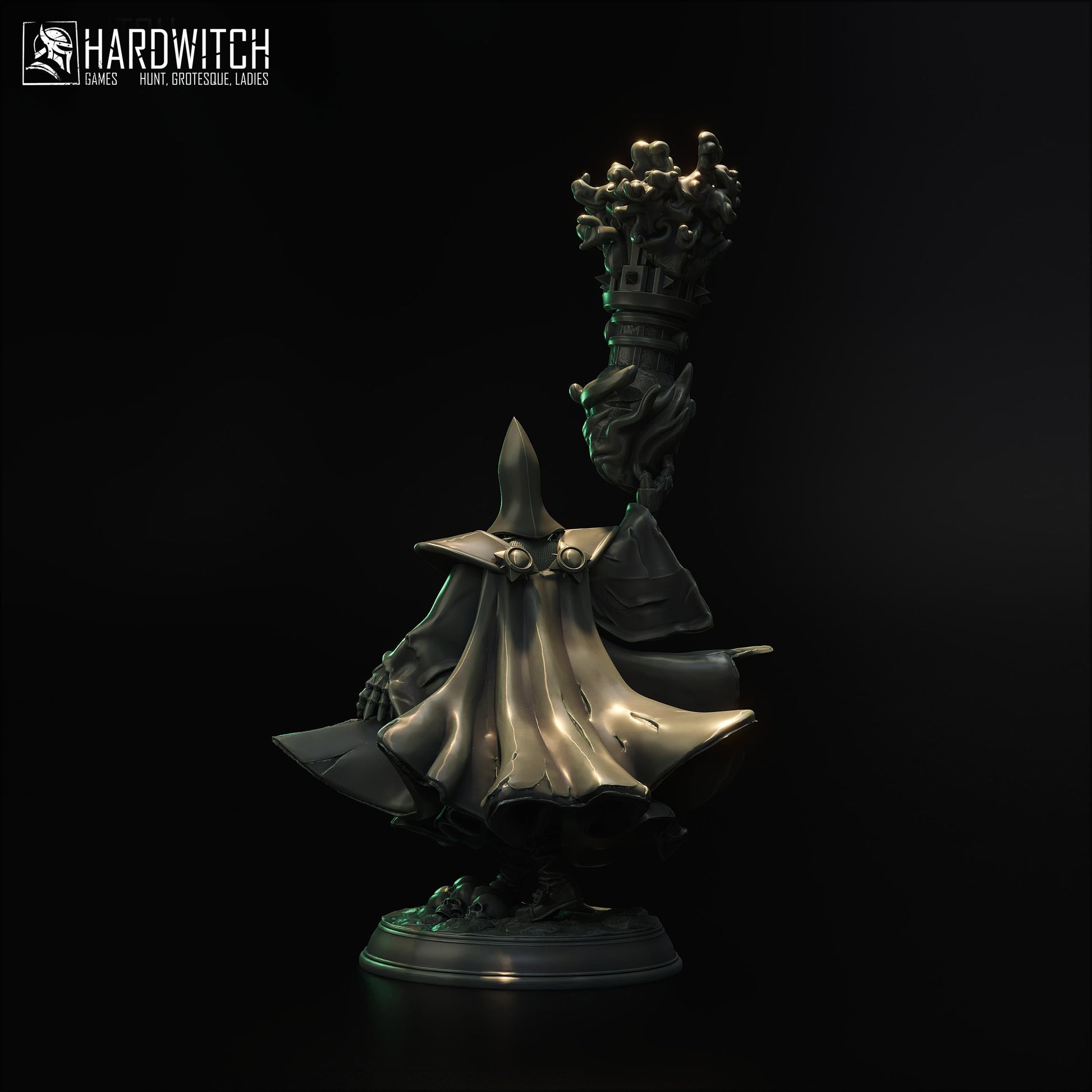 Bomb Witch Miniature - 28mm / 32mm / 36mm / 75mm - HardWitch Games - Resin Printed Figure for D&D, TTRPGs, and Board Games