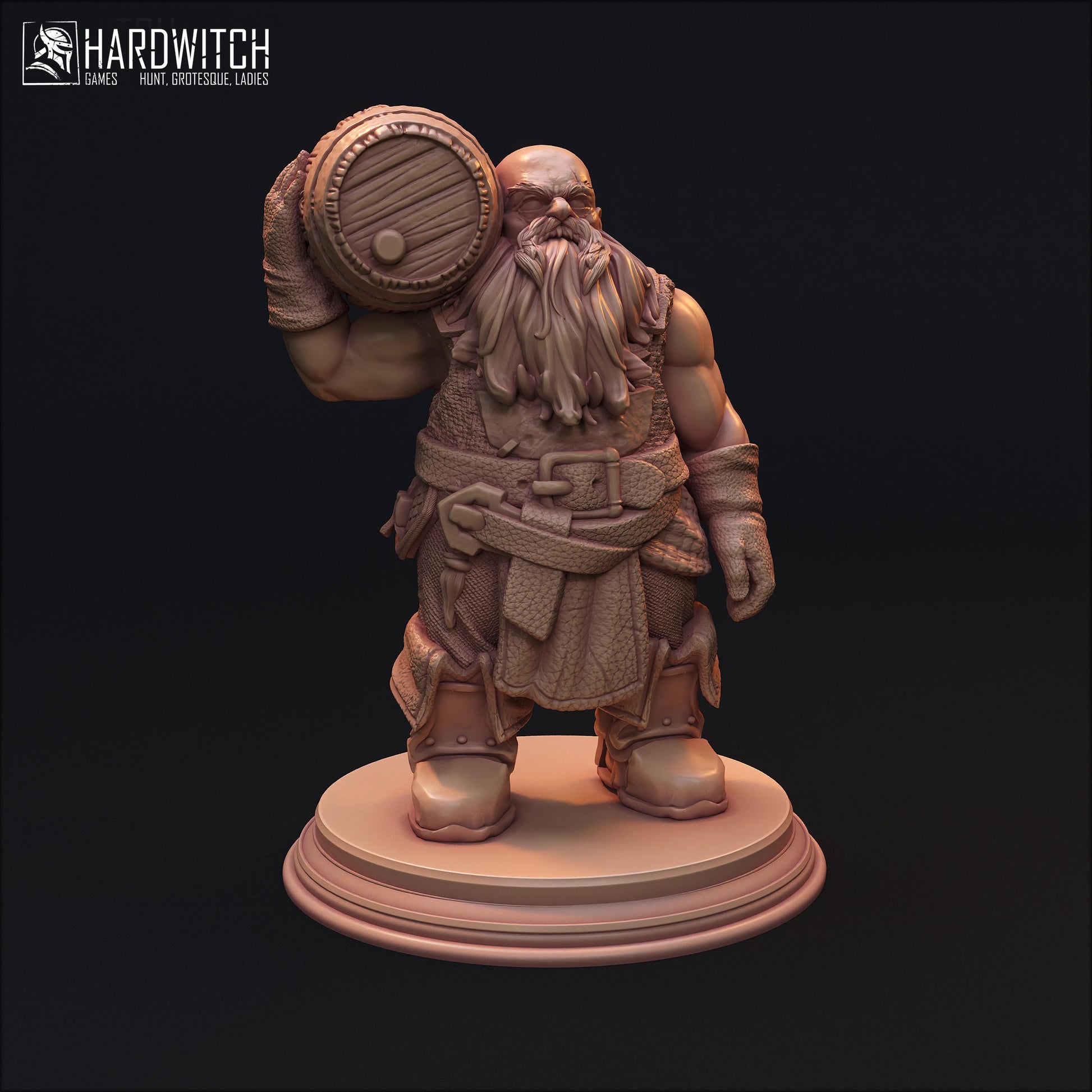 Villager Bompur Dalin Miniature - 28mm / 32mm / 36mm / 75mm - HardWitch Games - Resin Printed Figure for D&D, TTRPGs, and Board Games