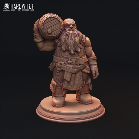 Villager Bompur Dalin Miniature - 28mm / 32mm / 36mm / 75mm - HardWitch Games - Resin Printed Figure for D&D, TTRPGs, and Board Games
