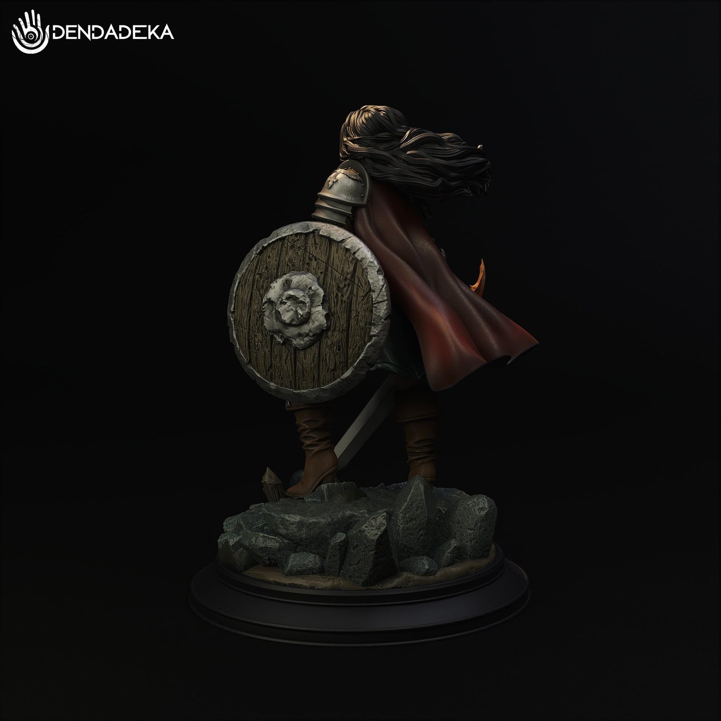 Paladin Argana Stroim Figure (w/NSFW Option) - 75mm / 120mm - Dendadeka - Collectible Resin Printed Statue for Painting & Display
